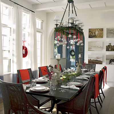 Christmas Dining Room Decor – Red and White | Christmas Decorated