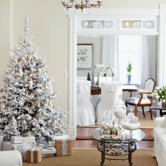 Decorated Christmas Trees 2012 - White and Brown